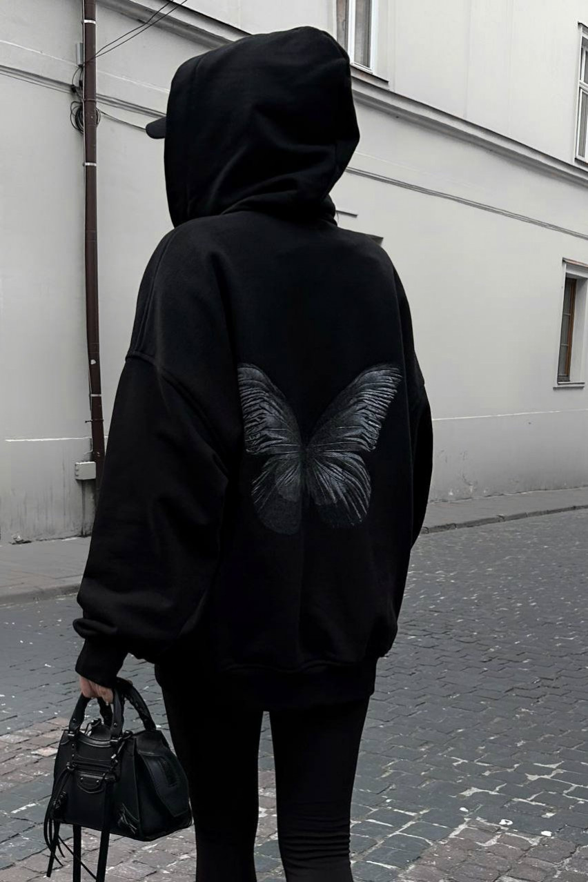 Чорне худі Butterfly BLAZH.