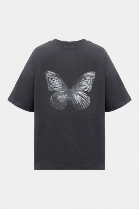 Графитовая футболка Butterfly Washed