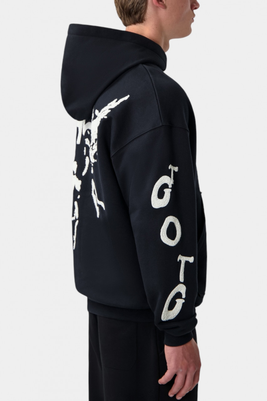 Черное худи Game of the Gods Graffiti Box Fit B1261.1131 102 BALR.