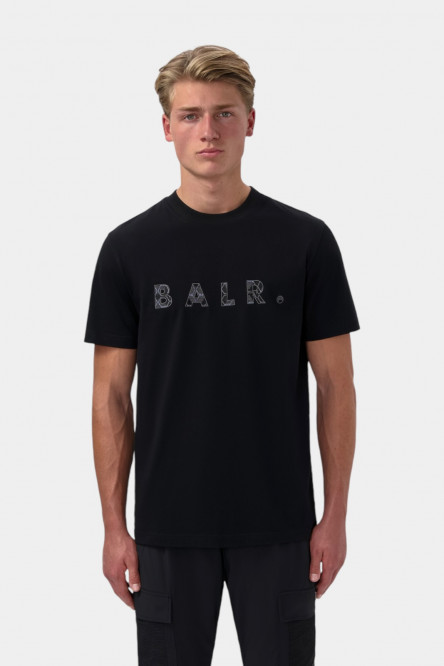 Чорна футболка BALR. Monogram Embro Regular Fit