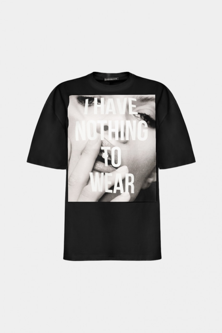 Чорна футболка Nothing To Wear 09Tee-s03C GASANOVA