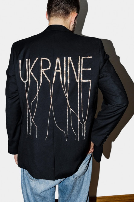 Чорний жакет Ukraine