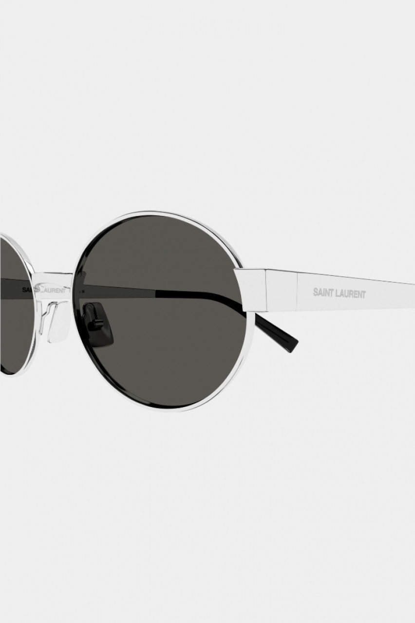 Серебристые очки с черными линзами SL 692 002 Saint Laurent