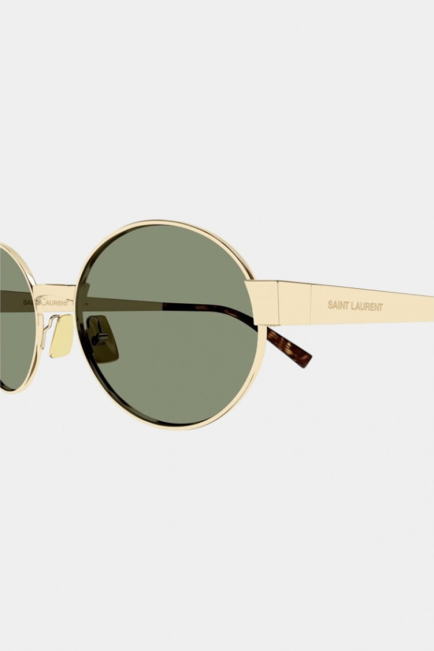 Золотые очки с зелеными линзами SL 692 003 Saint Laurent