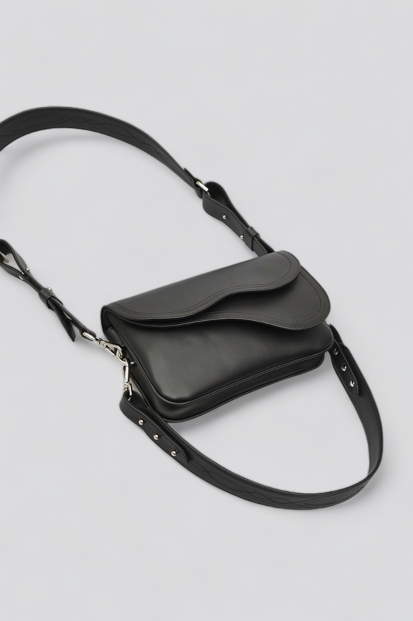 Чорна сумка Saddle bag2 Kachorovska