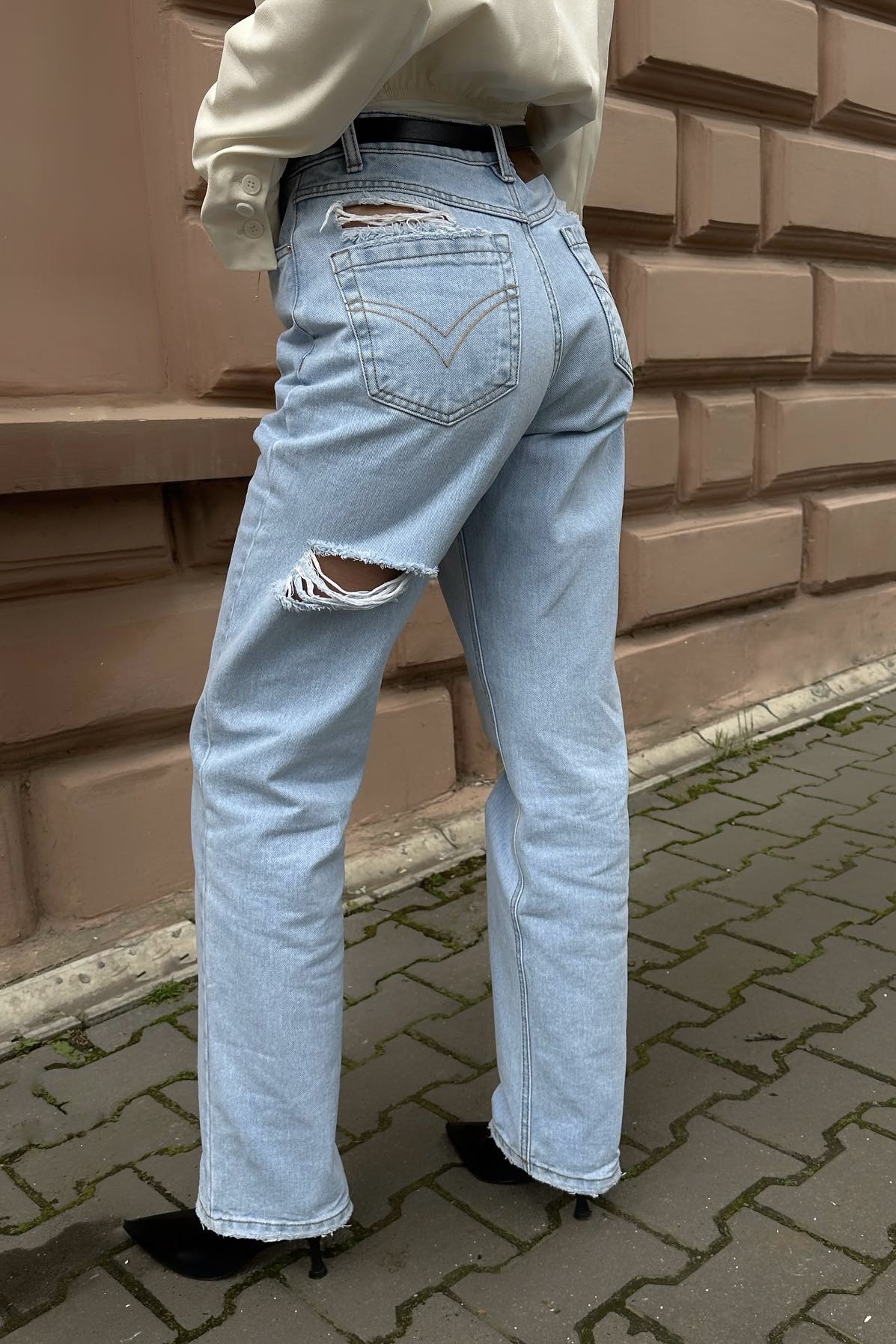 Голубые джинсы Straight Fit