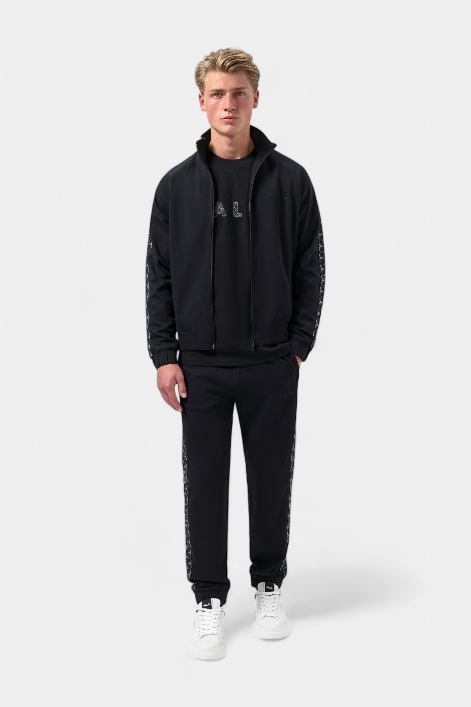 Черные спортивные штаны BALR. Monogram Tape Regular Fit B1412.1032 102 BALR.