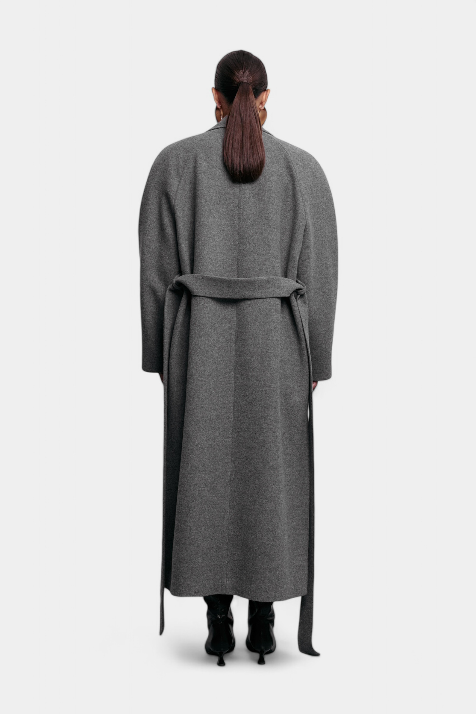 Сіре пальто Banian Coat 1097-7-5 BÁZHANE