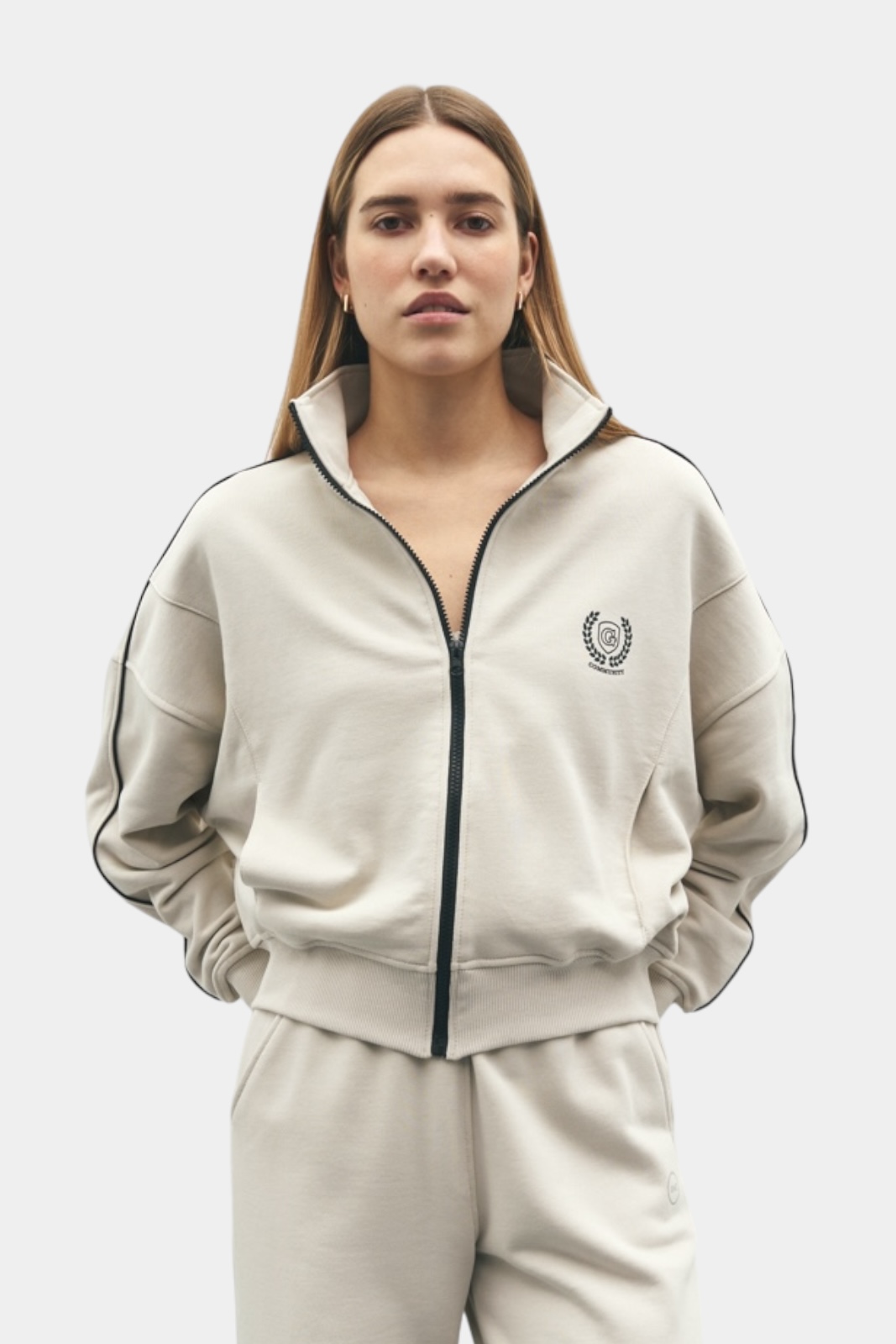 Бежевый свитшот Tania Full Zip GNZ