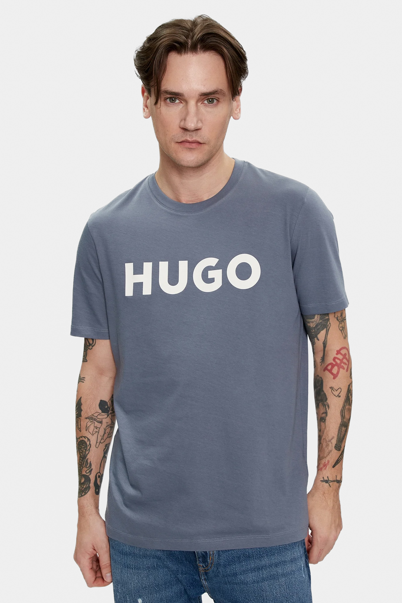 Голубая футболка HUGO