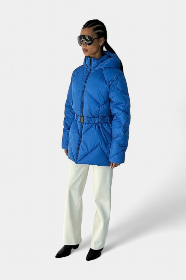 Синій пуховик Leia FW2324-19-BLUE MARCHI