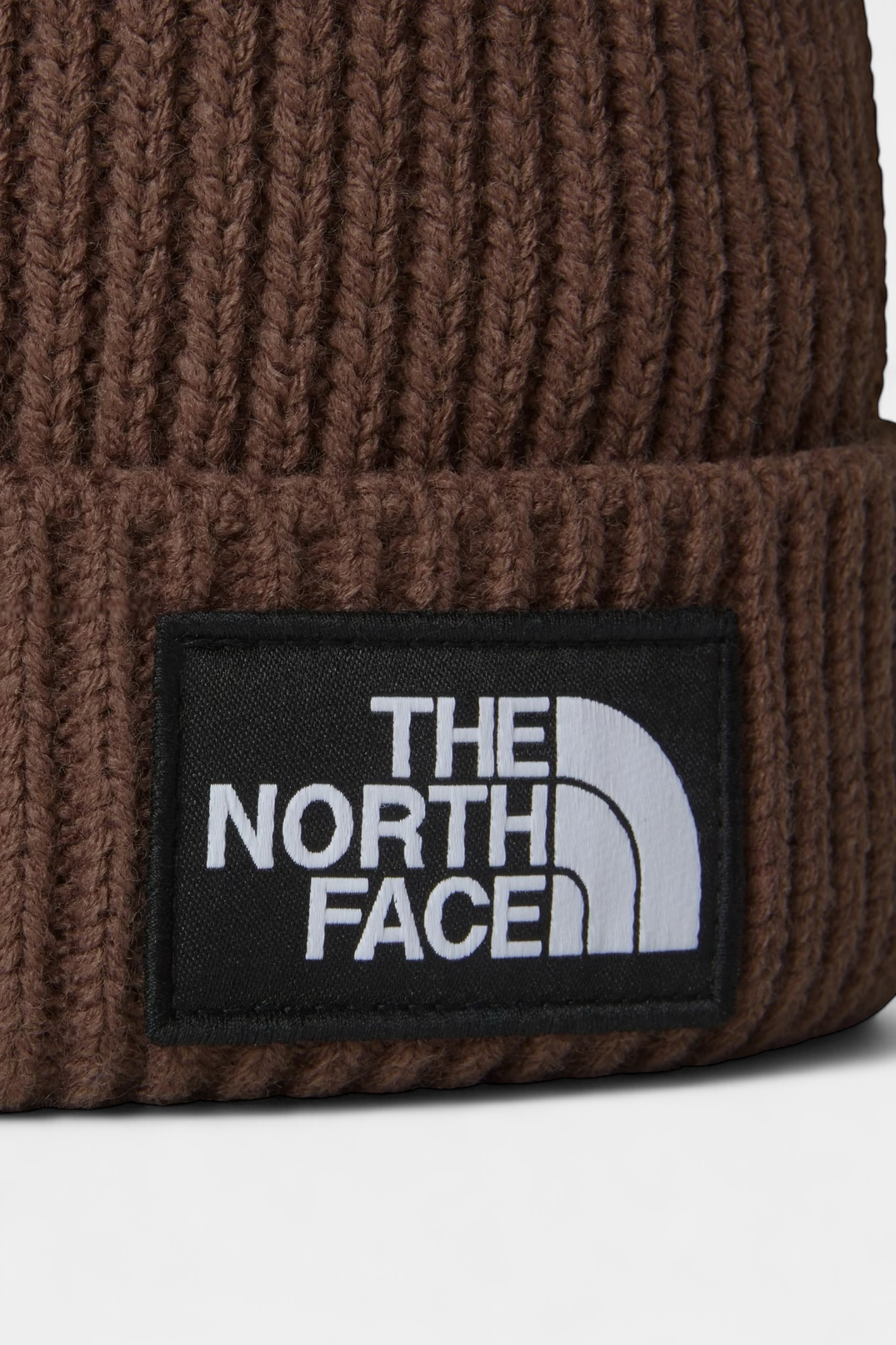 Коричневая шапка TNF Logo Box Cuffed Beanie NF0A3FJX1OI1 The North Face